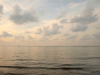 Wave of the sea on the sand beach