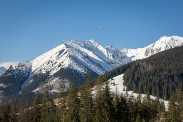 View from Rusinowa glade on Tatra mountains, Poland