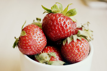 strawberries in a cup