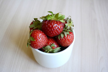 strawberries in a cup