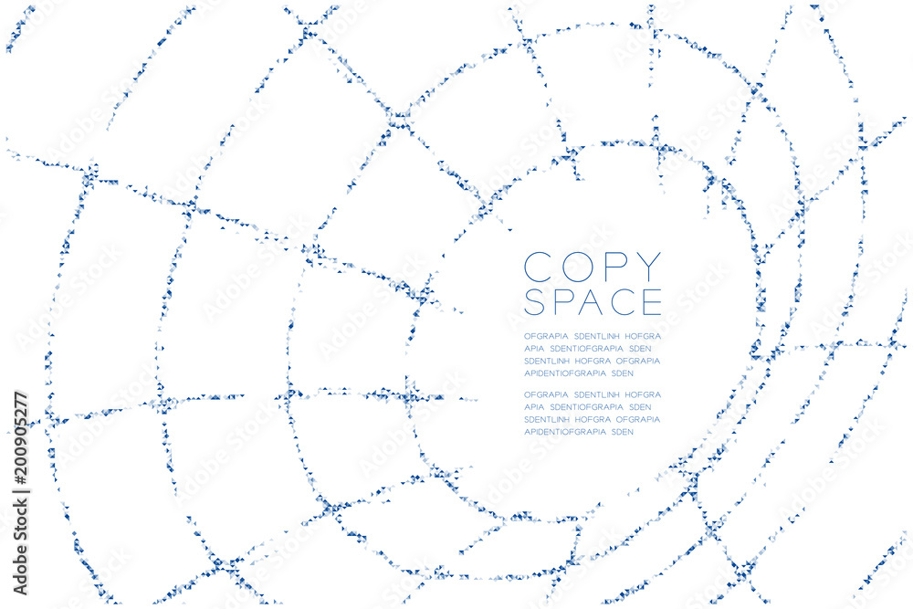 Aufkleber abstract geometric polygon square box and triangle pattern tube wireframe shape, internet technology