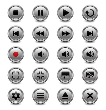 Vektor Videoplayer Icons