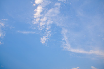 Blue sky with white clouds