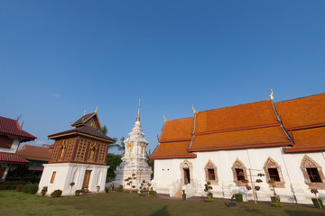 Fototapeta na wymiar Temple in Nan's downtown , North Thailand