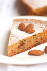 Pumpkin pie with nuts