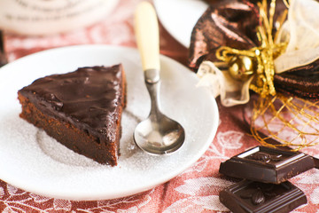 Chocolate cake with icing