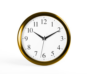 Classic wall clock on a white background.