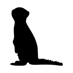 icon Animal with forest, meerkat, engrave, jungle and africa