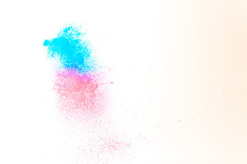 powdered powder paint of blue and red color