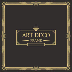Art deco border and frame template.