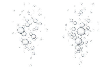 Fototapeta na wymiar Water bubbles Vector illustration. Abstract Bubbles. White background with bubbles