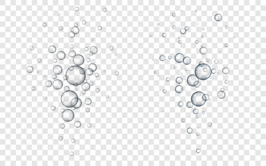 Water bubbles Vector illustration. Abstract Bubbles. Transparent background with bubbles