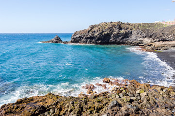 Fototapeta premium View of the coast and marina of Los Abrigos in the south east of the island of Tenerife
