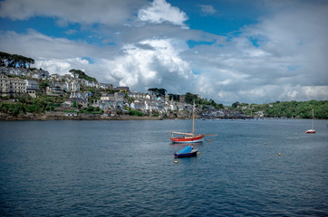 Fototapeta na wymiar Fowey town on the Cornish coast