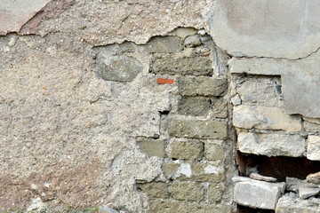 Fototapeta premium Texture on the wall, old plaster