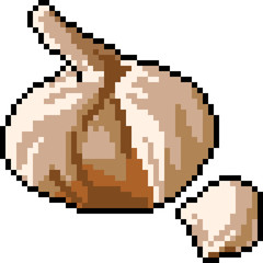 Fototapeta premium vector pixel art garlic