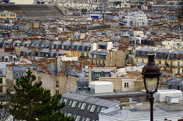Fototapeta premium View of Paris from the basilika sacre coer.