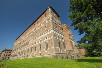 Fototapeta na wymiar Piacenza: the historic building known as Palazzo Farnese