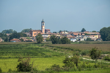 Rural landscape along the Po cycle path