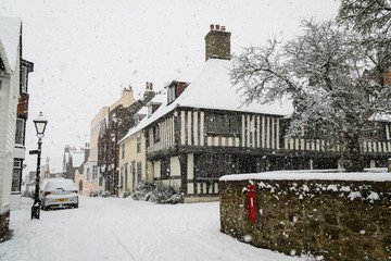 Church Square, Rye, in the snow