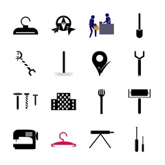 Obraz premium icon Instruments And Tools with repair tool, isolated, colorful, clip and clothes