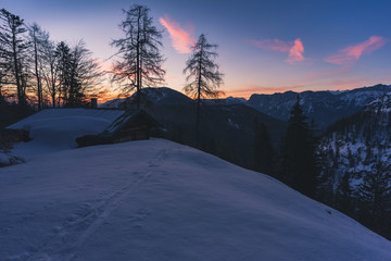 Sonnenaufgang Hütte3