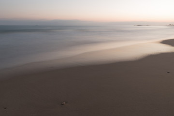 Colorful sunset sky and sea  with blurred motion.