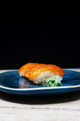 fresh sushi traditional japanese food on the table