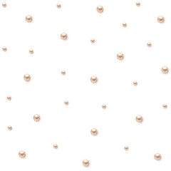 Pearl. Decoration. Beads. Jewelry. Vector background. Luxury.