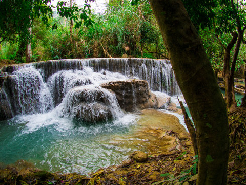 Kuang Si Waterfall near Luang Prabang, Northern Laos : February 2018