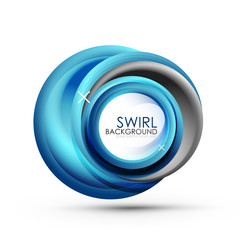 Spiral swirl flowing lines 3d vector abstract background