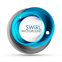 Spiral swirl flowing lines 3d vector abstract digital motion background design. Rotating concept