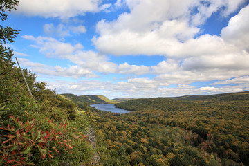 Lake of the Clouds with a dramatic sky
