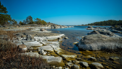 A beautiful bay on the island of Utoe in Stockholm archipelago in the Baltic Sea, Sweden