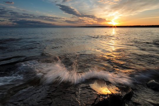 Sunrise Over Lake Superior in Northern Michigan, USA