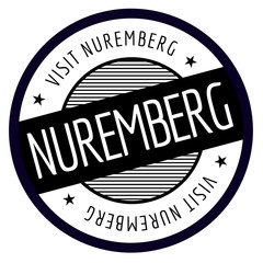 Nuremberg geographic stamp. City or country label, sign