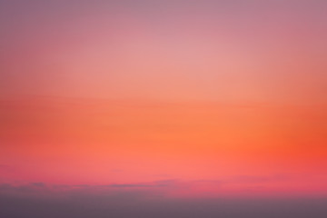 Sunset Sunrise Clear Sky In Orange, Pink And Magenta Colours. Natural
