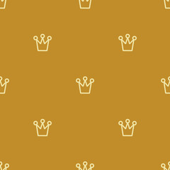 Royal crown pattern. Simple geometry series. Minimal graphics