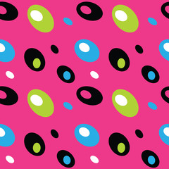 Abstract ellipse pattern. Vintage color series. Minimal graphics