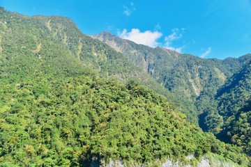 Lush Green Mountains Near Qingshui Cliff in Taroko National Park