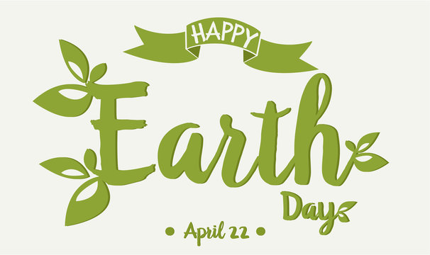 Happy earth Day card or background. vector illustration.