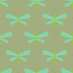 Geometric dragonfly geometric pattern. Minimal geometric series.