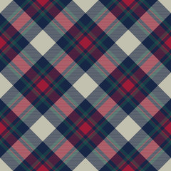 Tartan check plaid diagonal fabric texture seamless