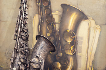 Old saxophone