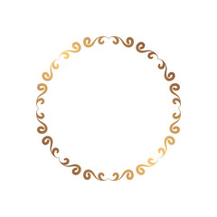 Elegant round frame in a romantic style for the design of the album, wedding invitations, postcards and other handmade products. Border silhouette of a digital stamp.