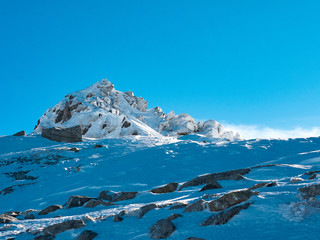 厳冬期の宝剣岳