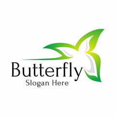 Obraz premium Butterfly Logo Vector Silhouette