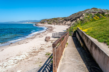 Landscape of the beach of La Ciaccia in Sardinia