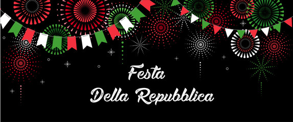 Second of June, Italian Republic Holiday concept design, background