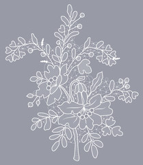 Floral lace tracery